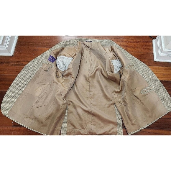 Ralph Lauren Purple Label Plaid Suit Jacket Size 49 R - Picture 10 of 16